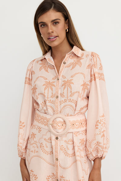 Xander Mini Dress (Peach)