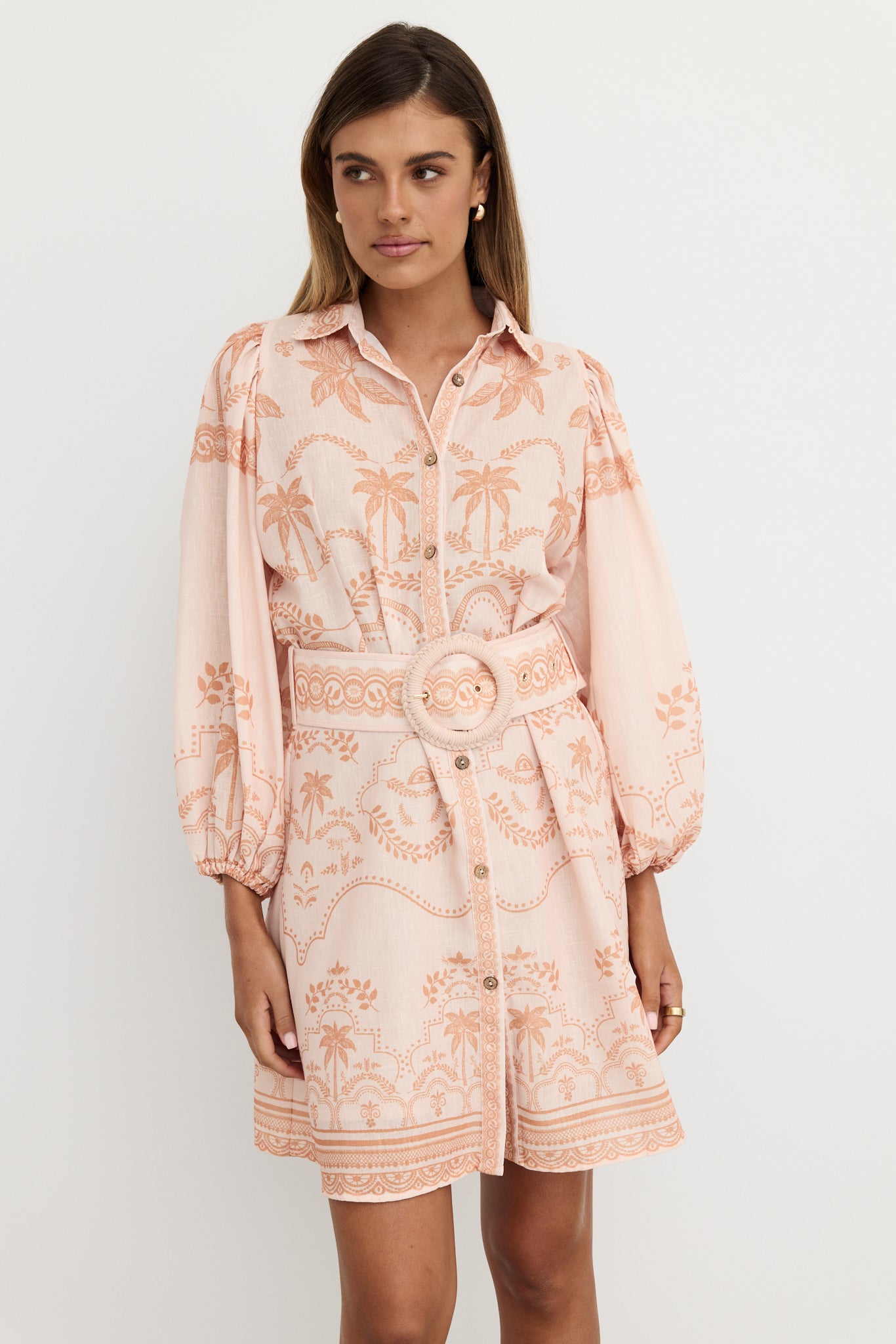 Xander Mini Dress (Peach)