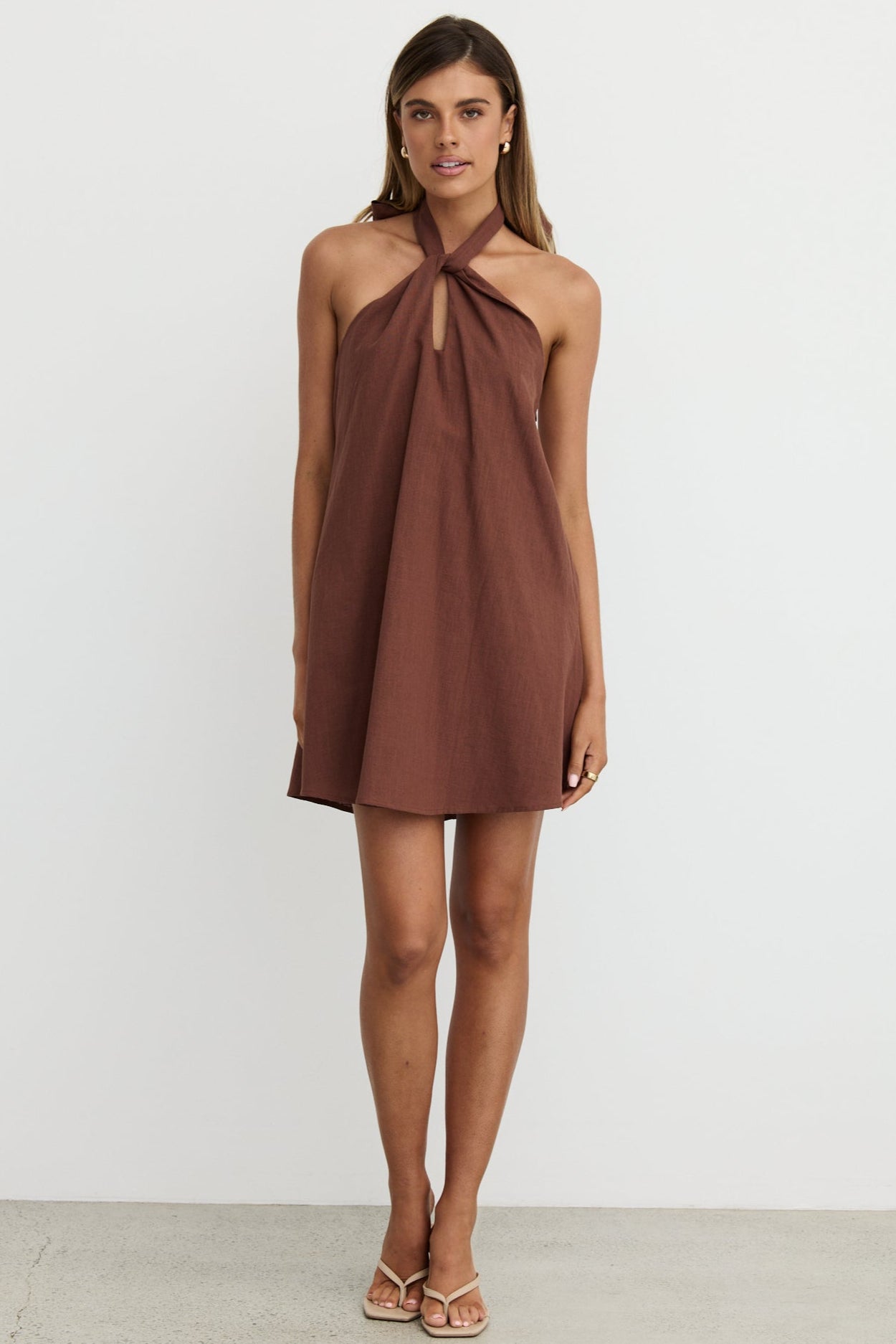 Reese Mini Dress (Chocolate)