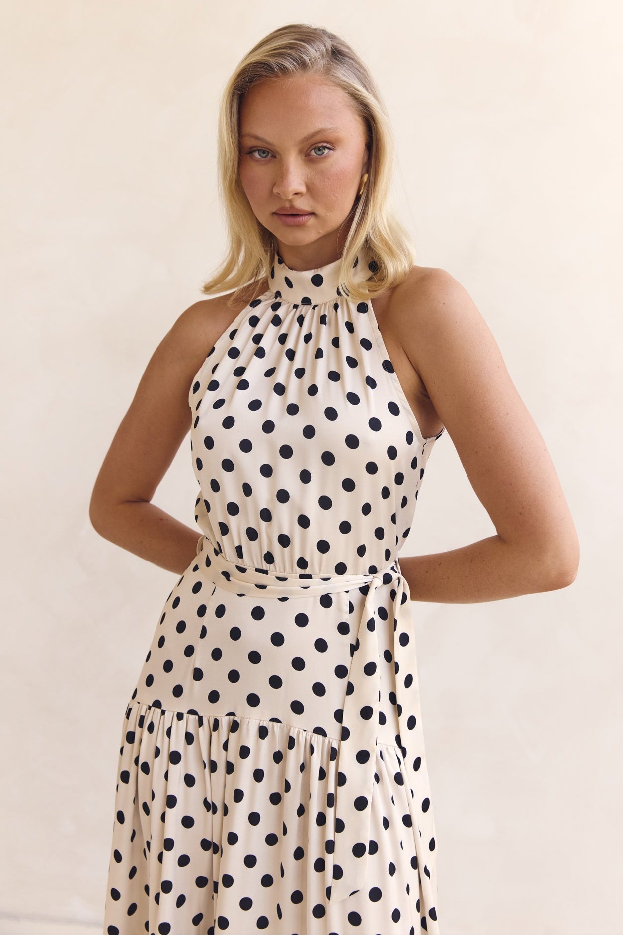 Belle Midi Dress (Cream)