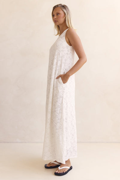 Isabel Lace Maxi Dress (White)