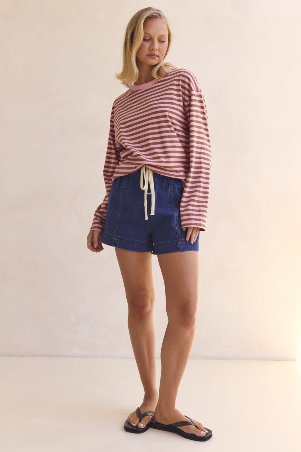 Lia Long Sleeve Top (Pink)