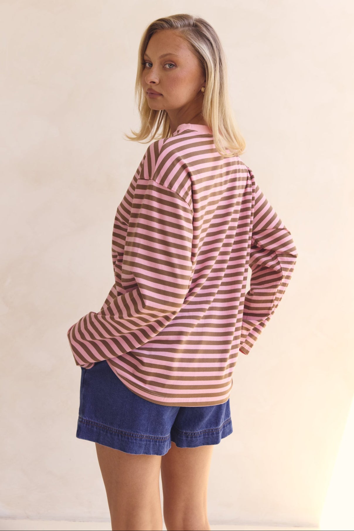 Lia Long Sleeve Top (Pink)