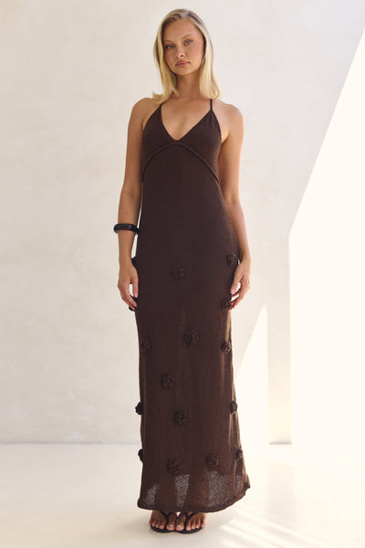 Orion Knit Maxi Dress (Chocolate)