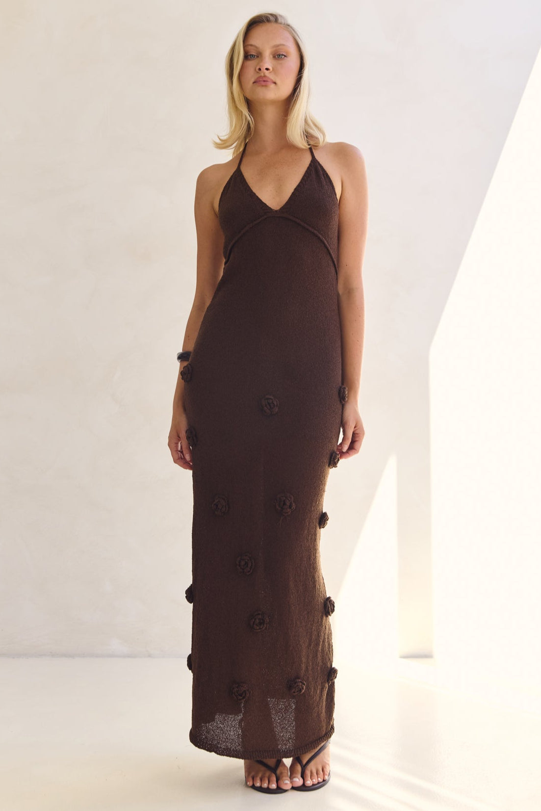 Orion Knit Maxi Dress (Chocolate)