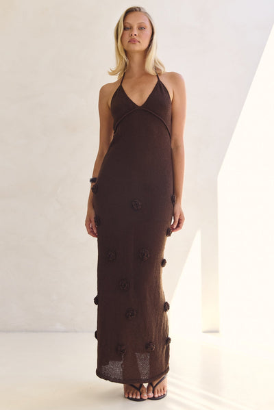 Orion Knit Maxi Dress (Chocolate)