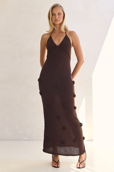 Orion Knit Maxi Dress (Chocolate)