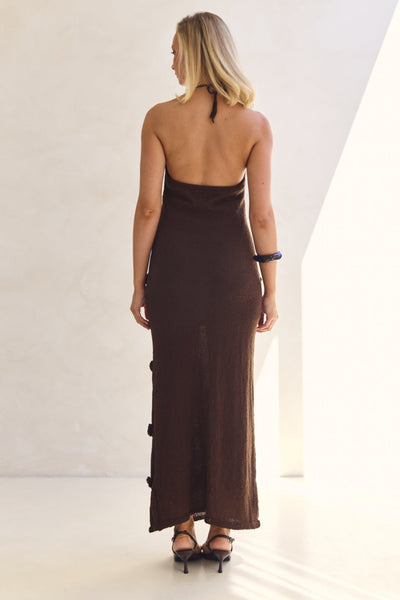 Orion Knit Maxi Dress (Chocolate)