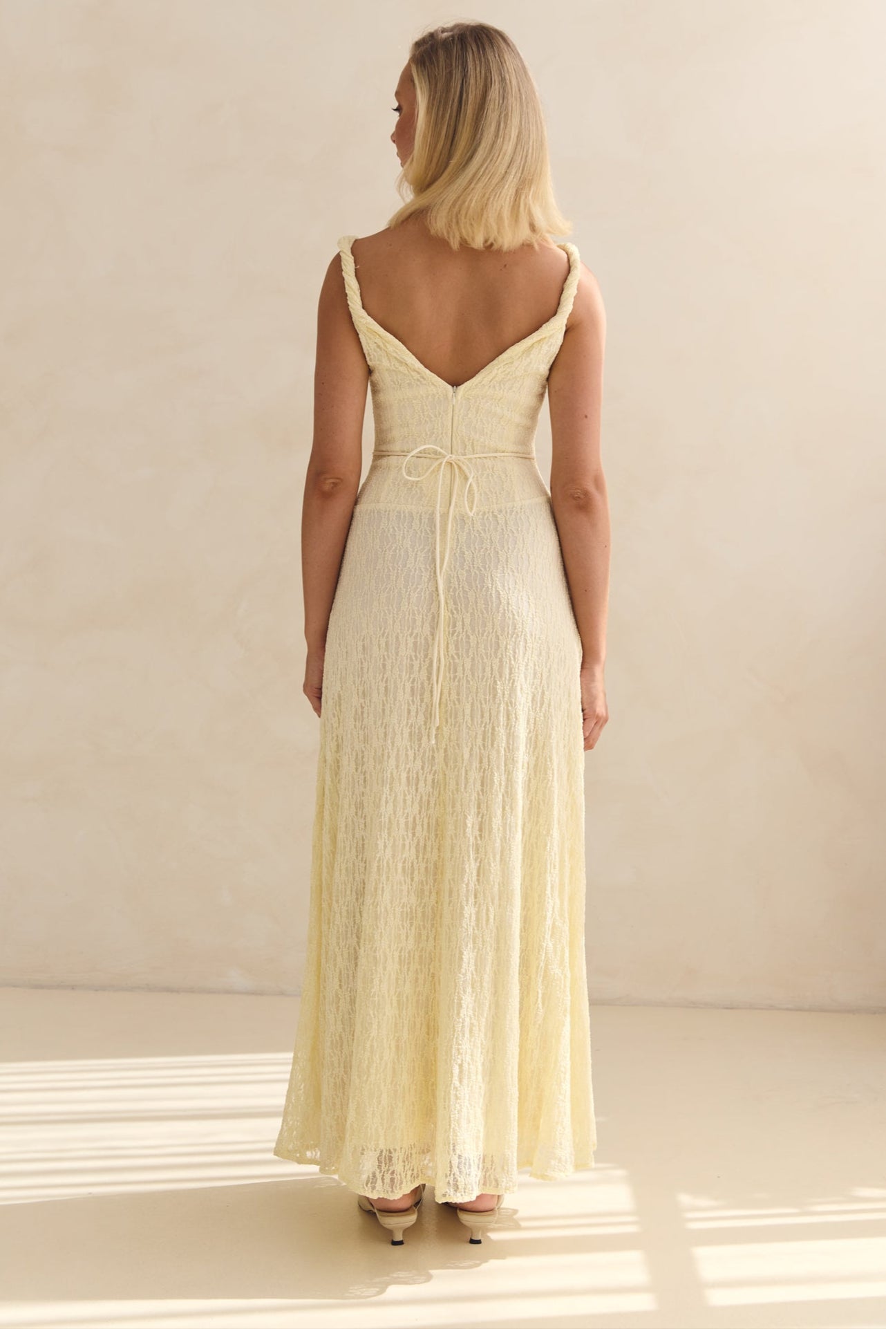 Gianna Lace Maxi Dress (Butter)