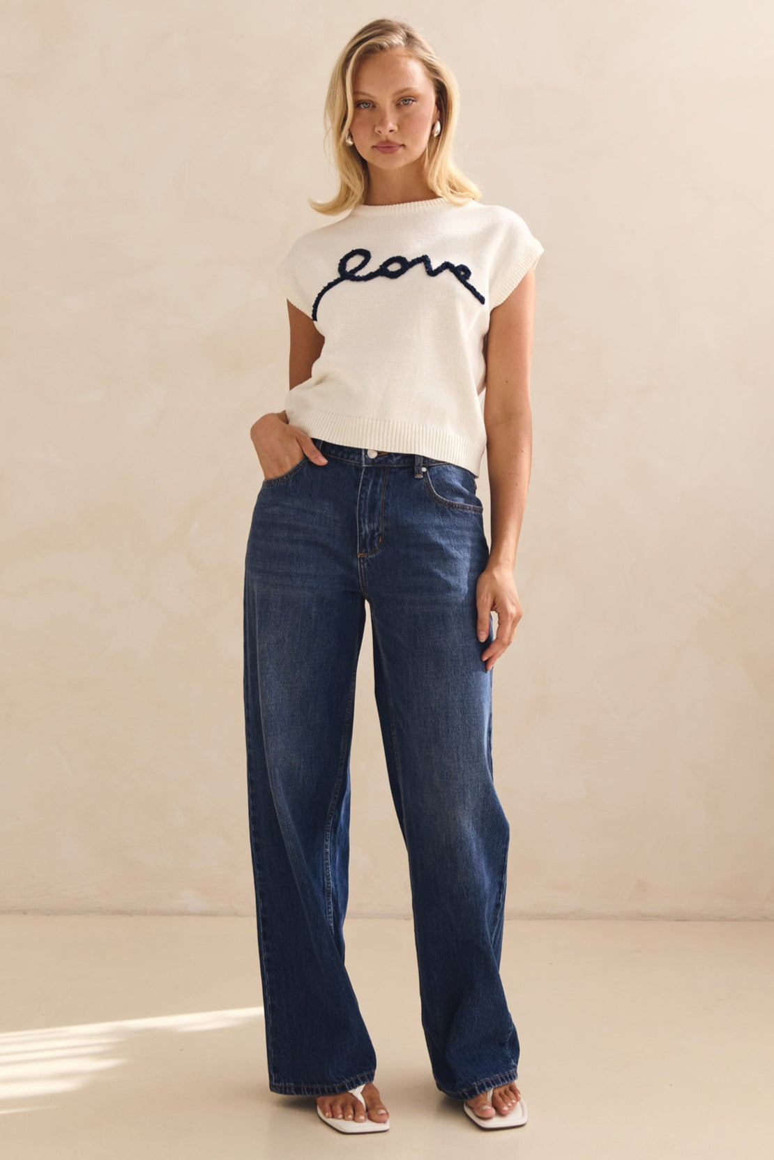Caterina Knit Top (Cream)
