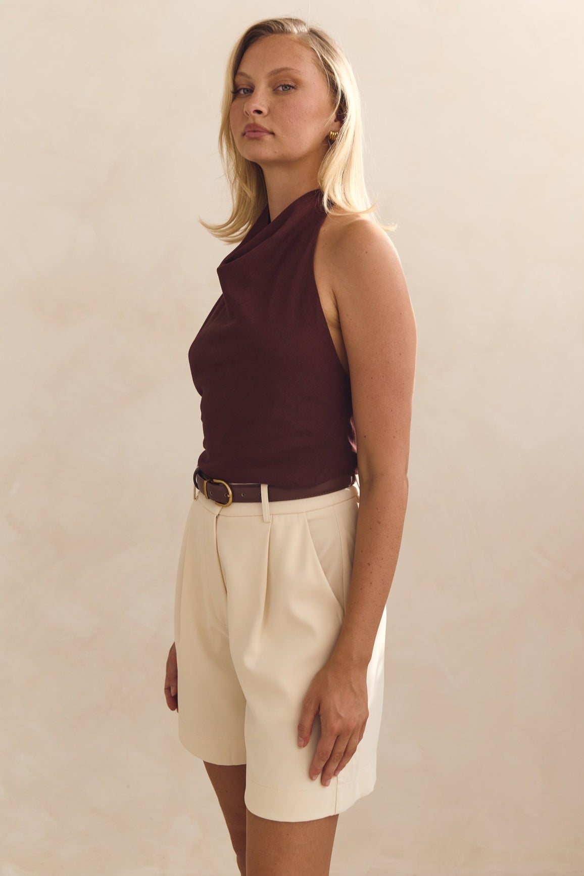 Tess Halter Top (Chestnut)