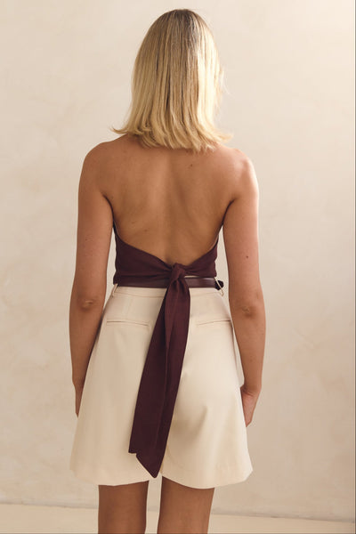 Tess Halter Top (Chestnut)