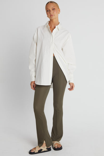 Lincoln Split Pants (Khaki)