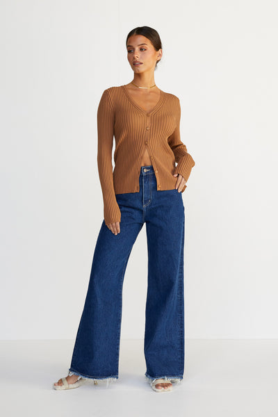 Lia Knit Top (Chocolate)