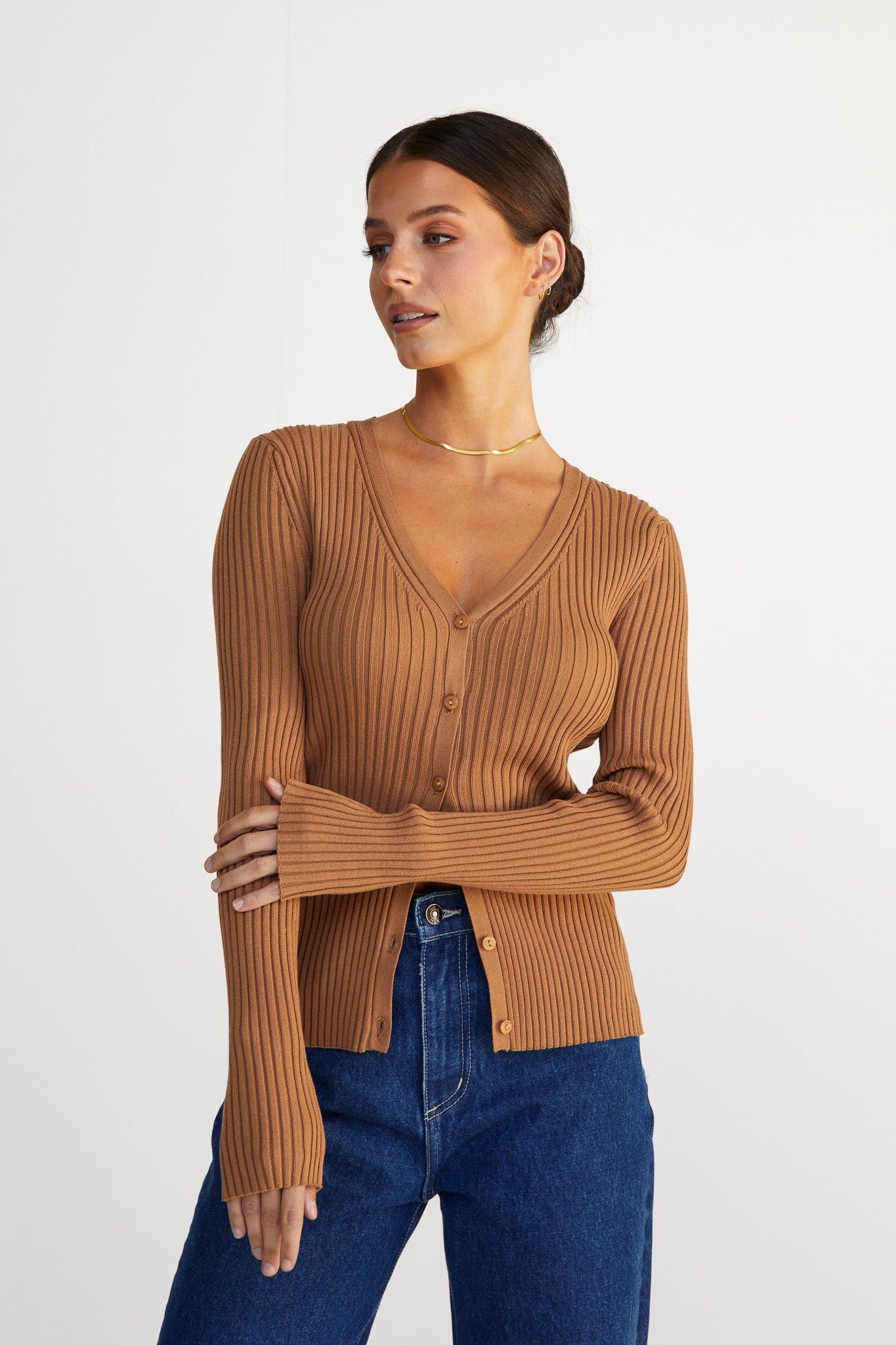 Lia Knit Top (Chocolate)