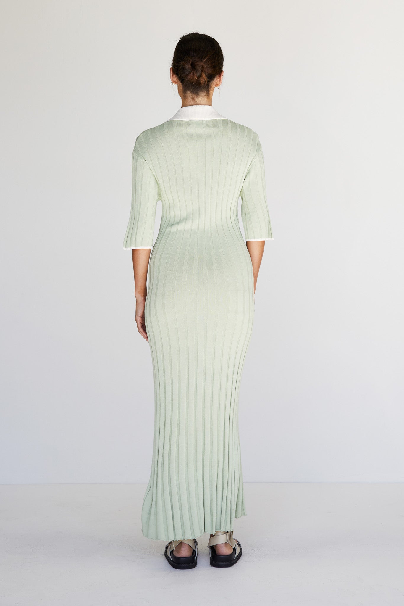 Eleni Knit Midi Dress (Sage)