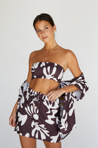 Avianna Bandeau Crop (Chocolate)