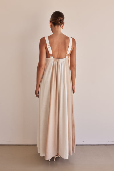 Delphine Maxi Dress (Beige)