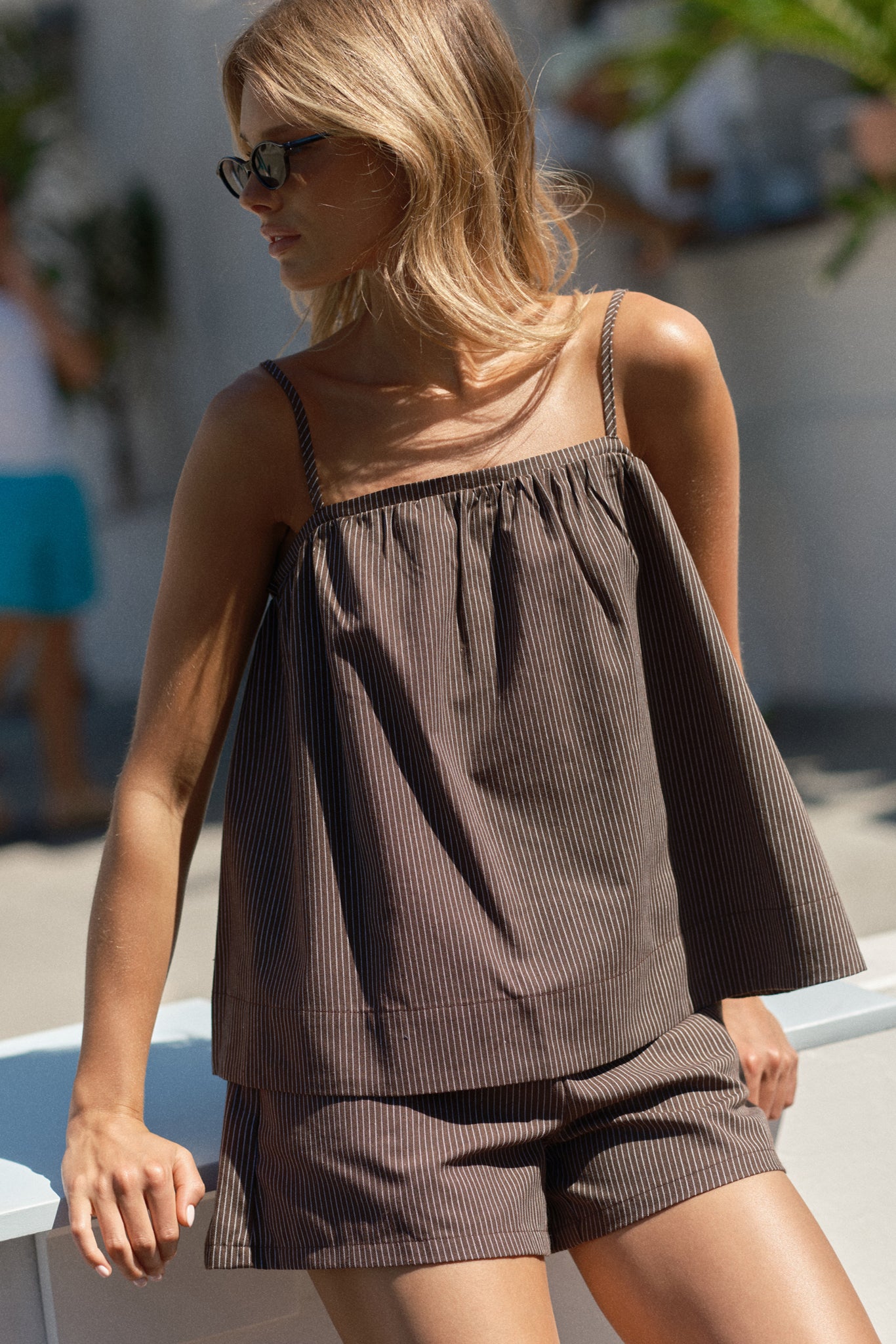 Miller Top (Choc Pinstripe)