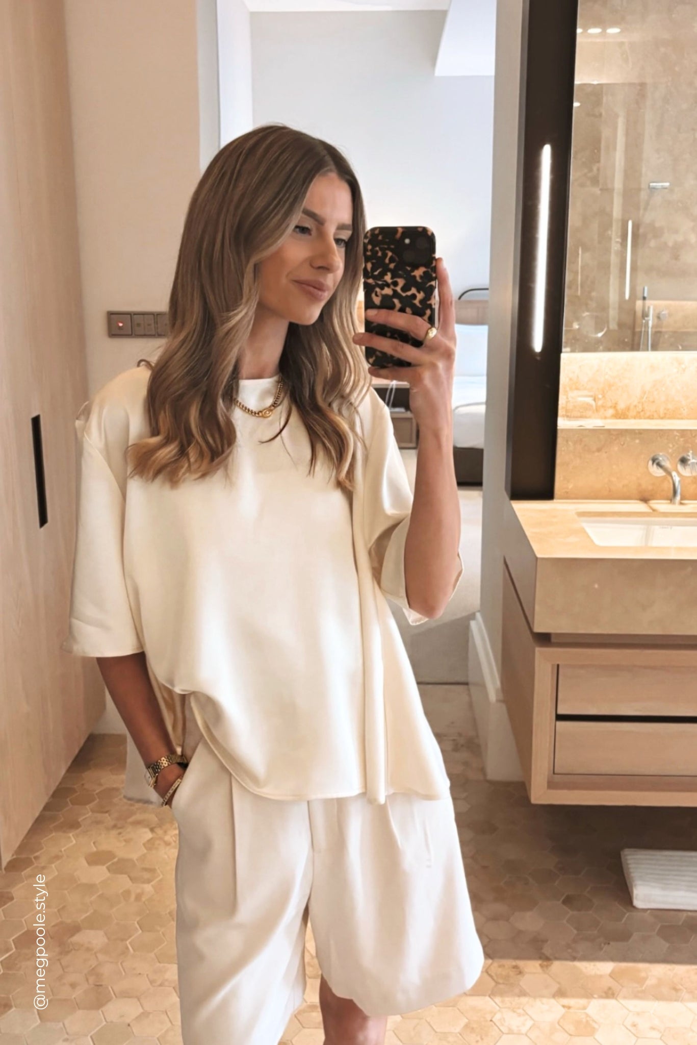 Emmi Satin Tee (Cream)