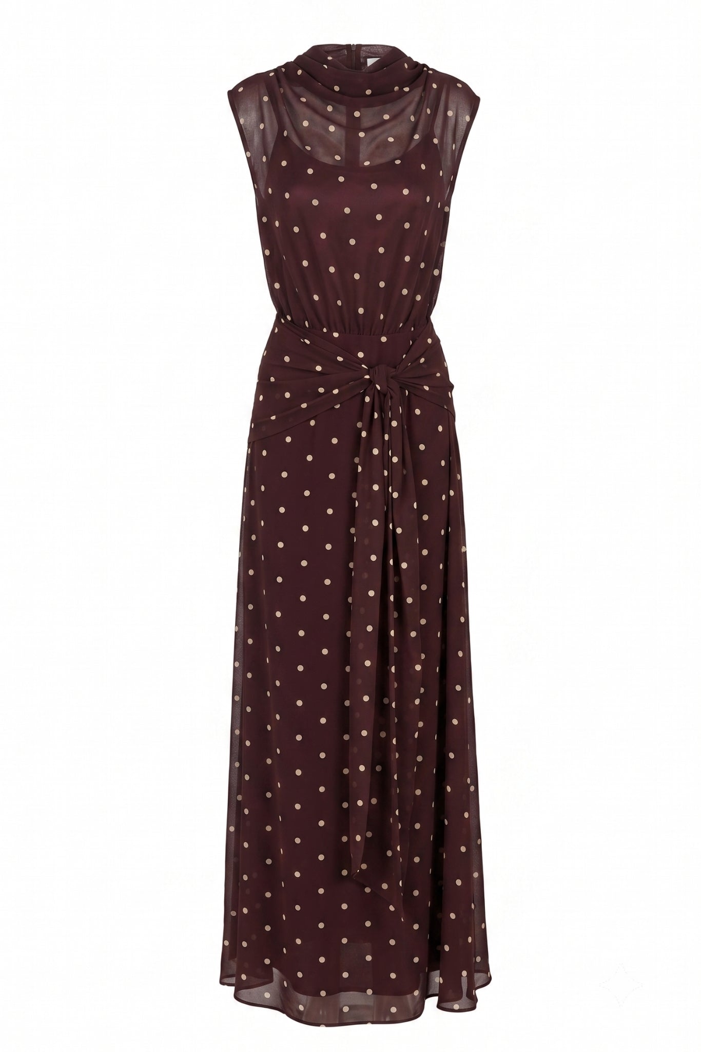 Elka Maxi Dress (Chocolate Polka)