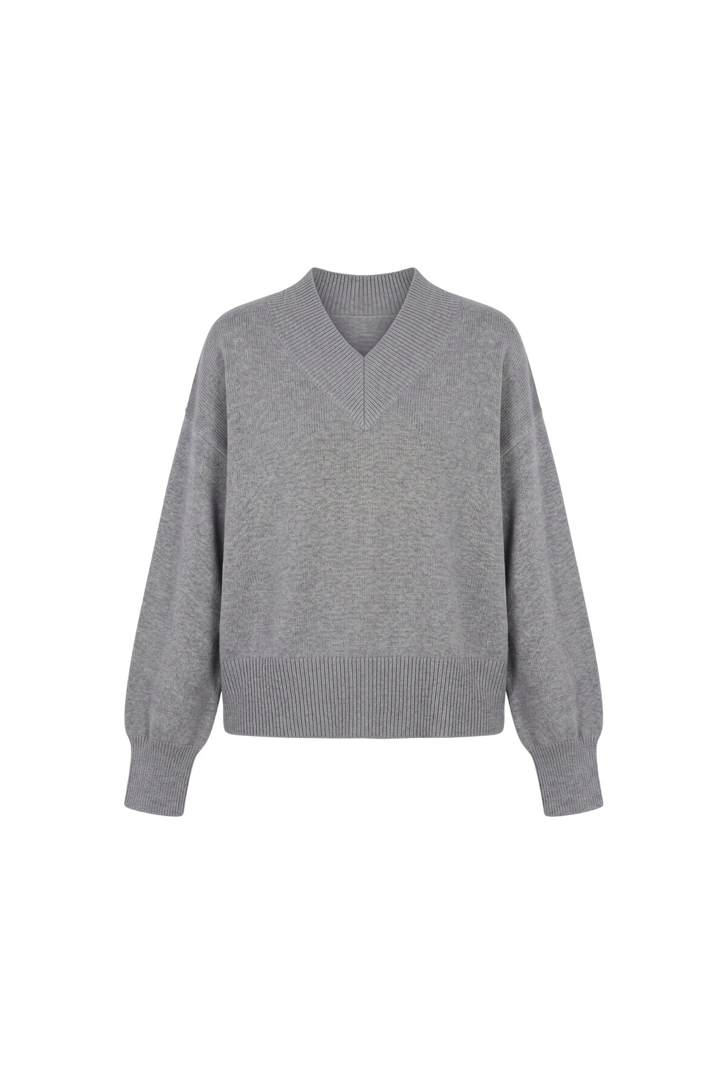 Reed V-Neck Jumper (Grey)