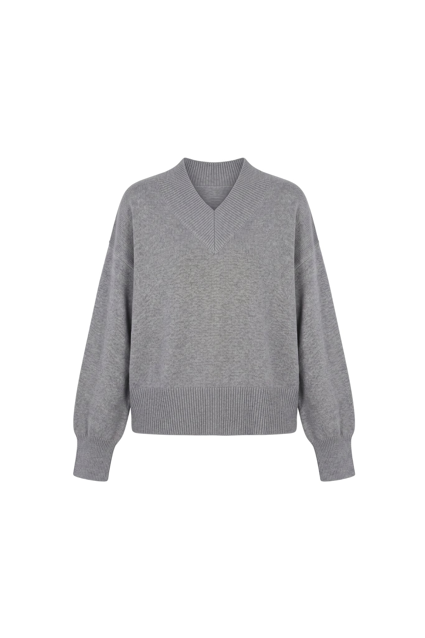 Reed V-Neck Jumper (Grey)