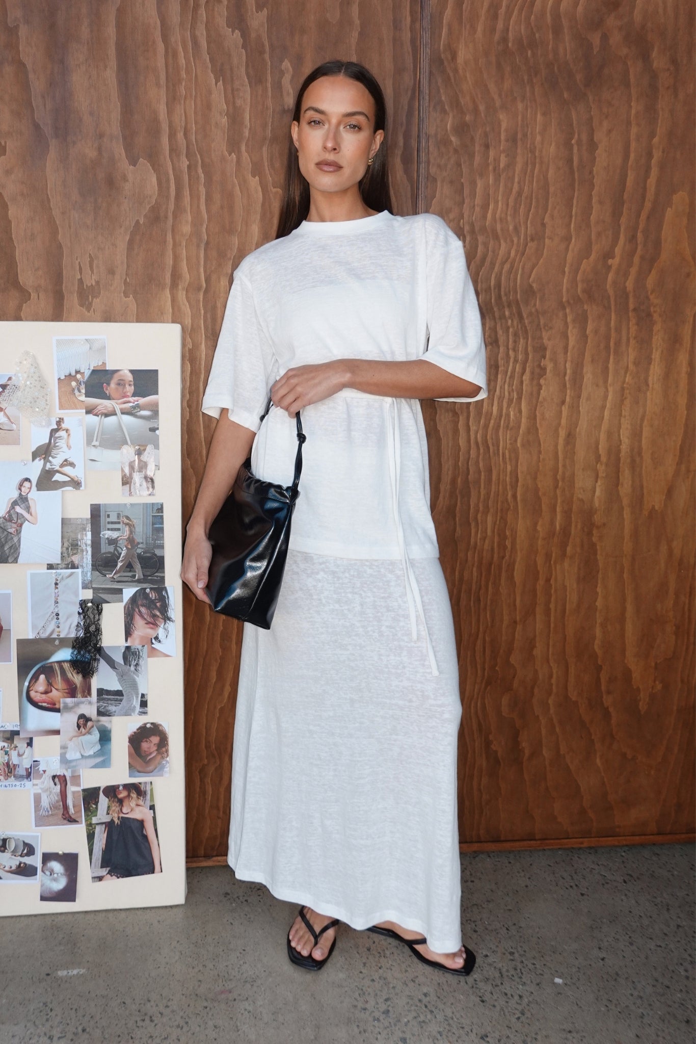 Noa Midi Skirt (White)