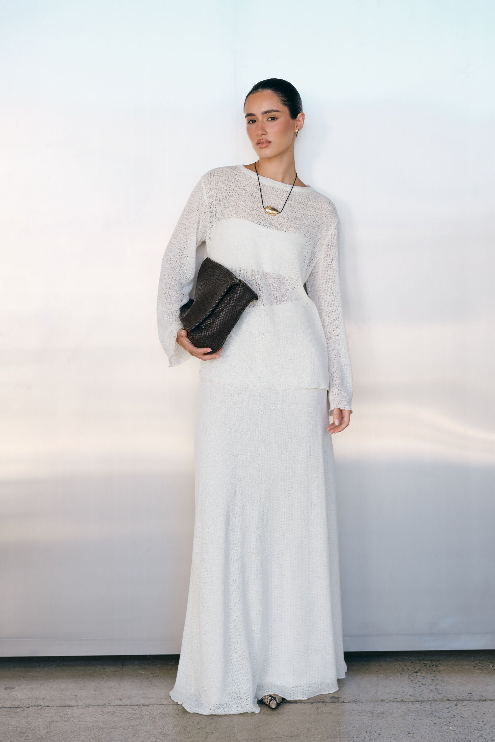 Goldie Knit Set (Cream)