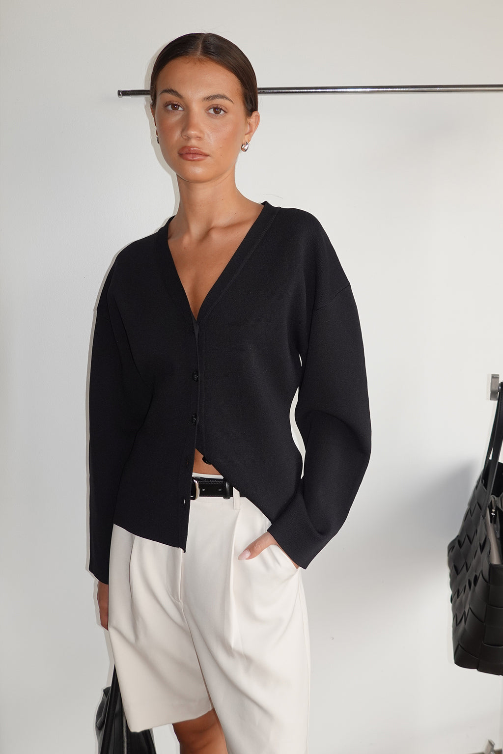 Matilda Cinched Cardigan (Black)