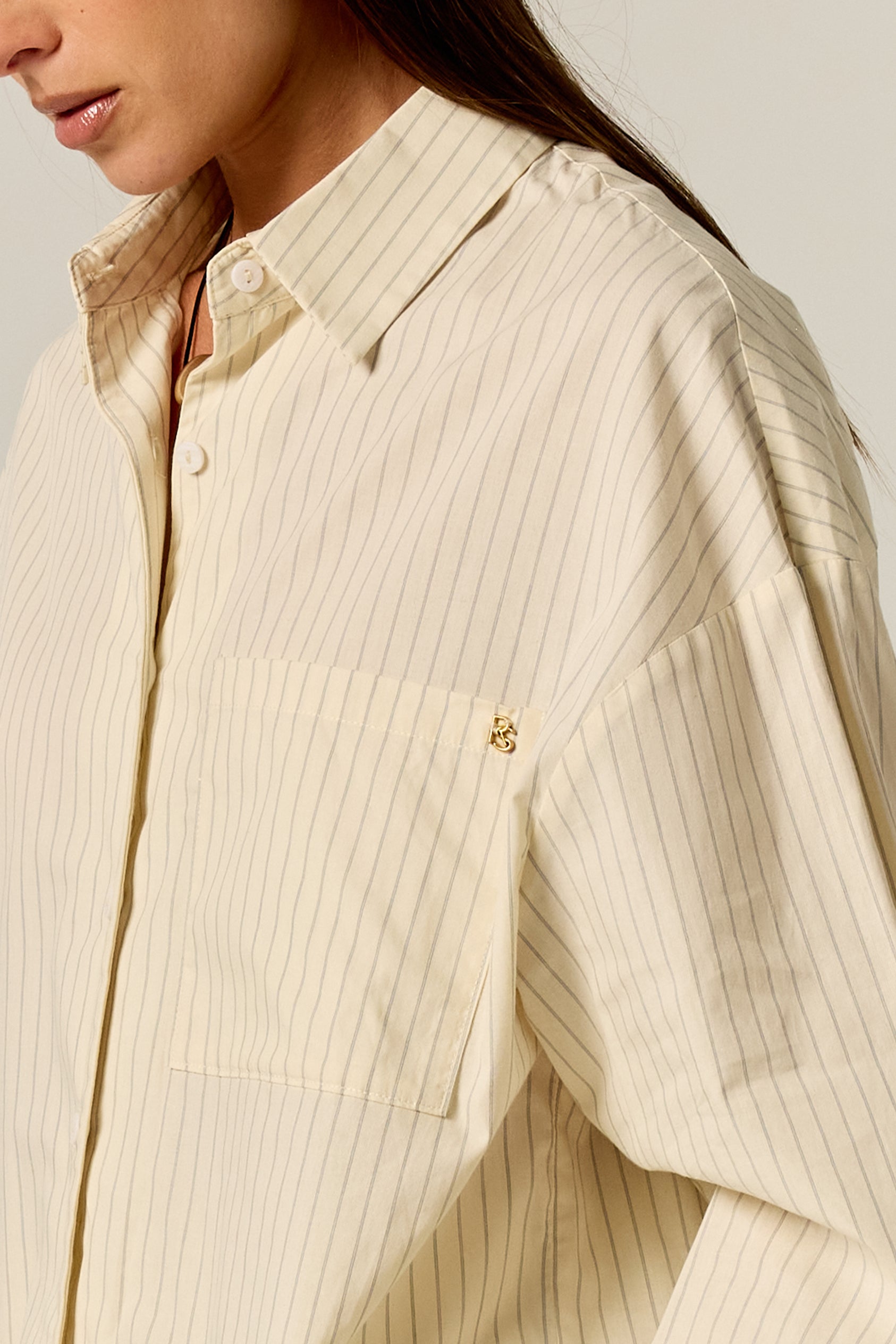 Ellis Shirt (Butter Pinstripe)
