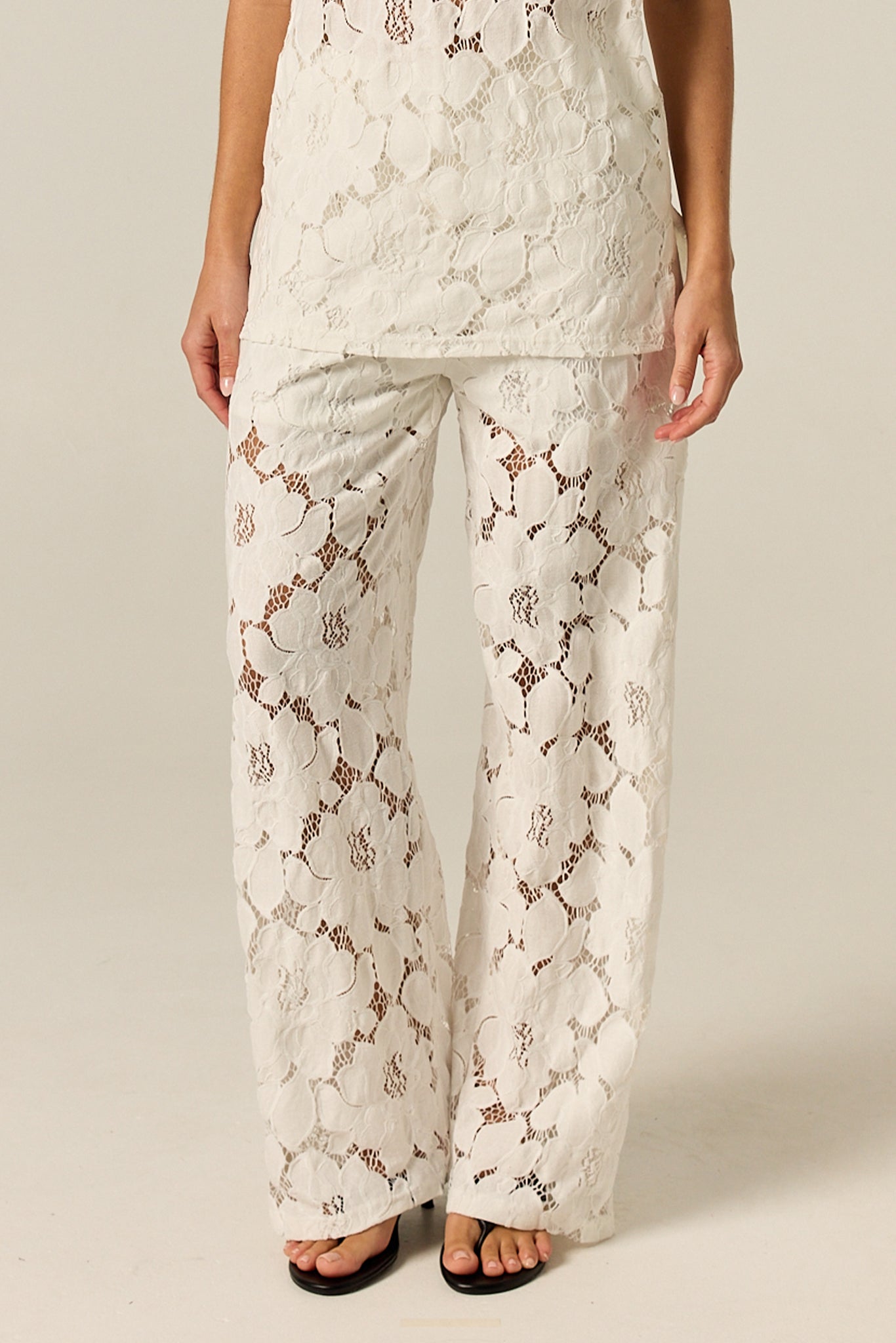 Jocelyn Lace Pant (White)