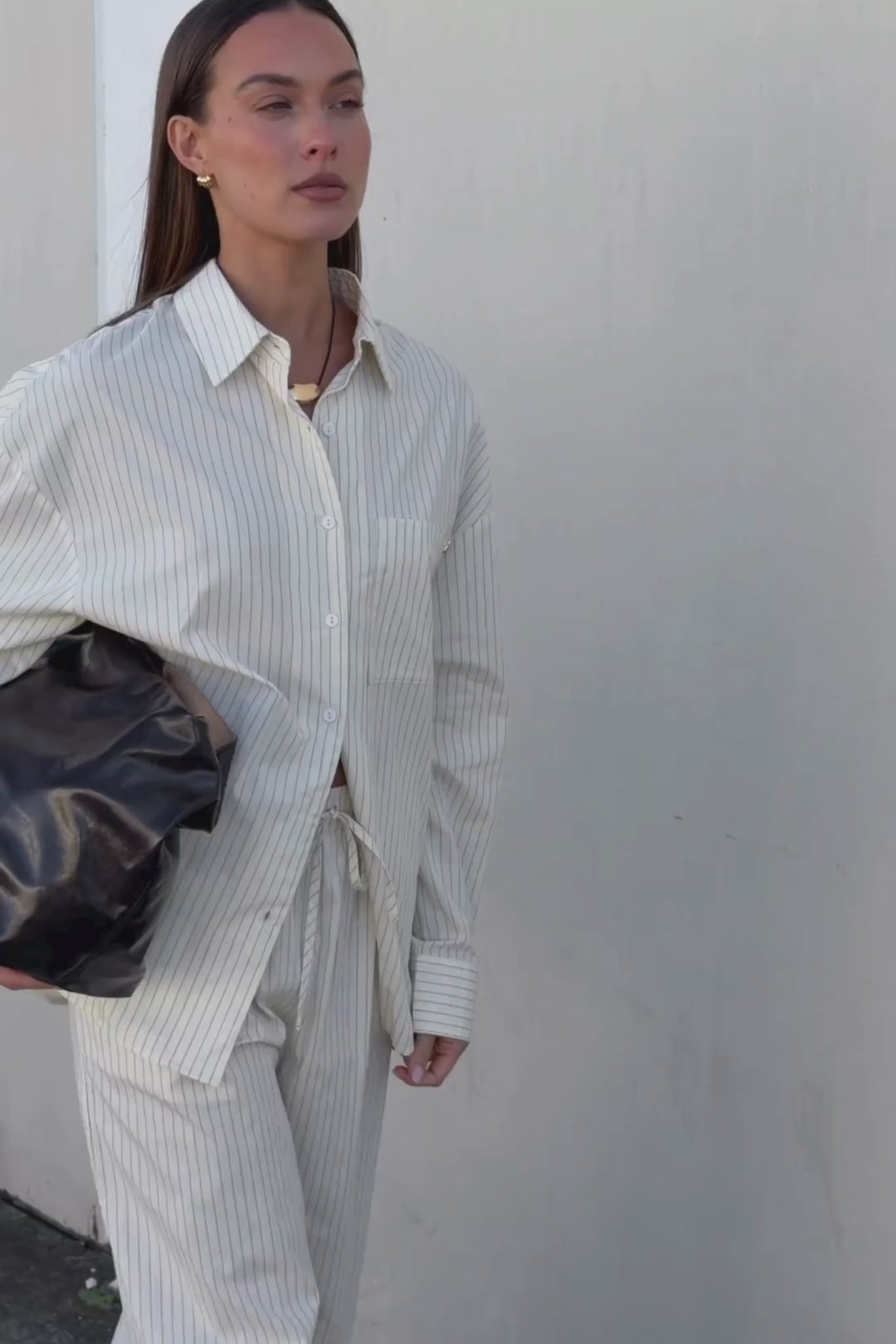 Ellis Shirt (Butter Pinstripe)