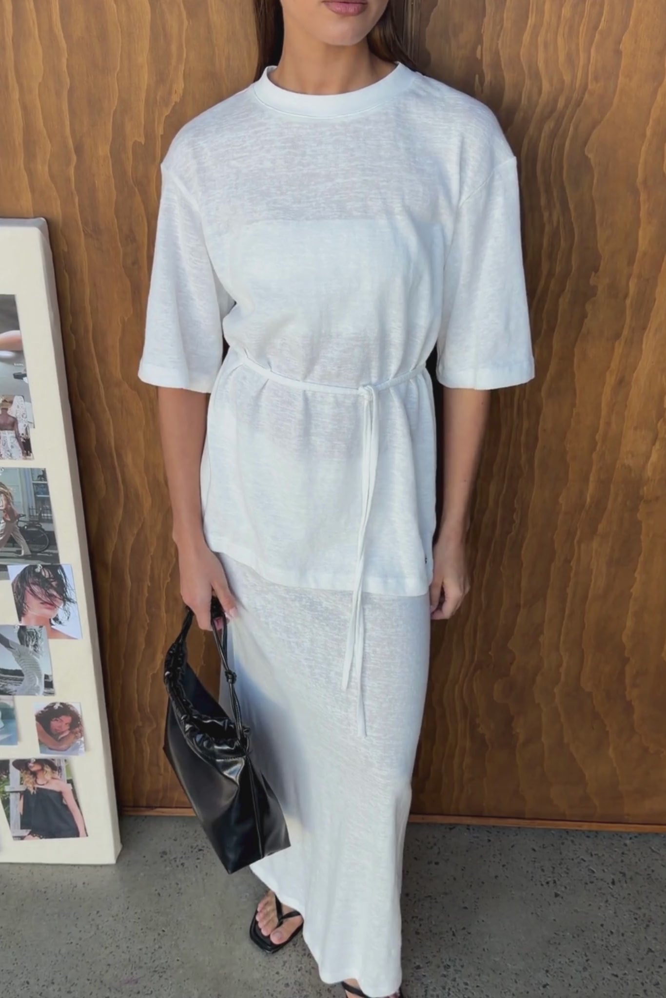 Noa Belted Tee (White)