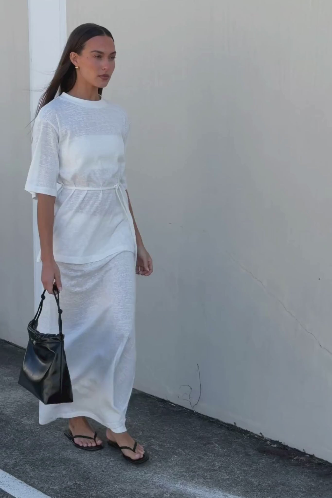 Noa Midi Skirt (White)