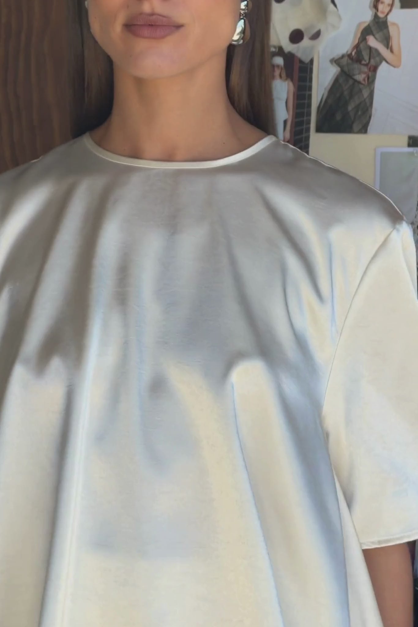 Emmi Satin Tee (Cream)