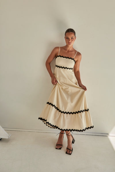 Zahara Maxi Dress (Cream)