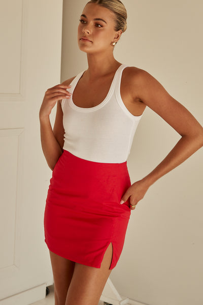 Yana Mini Skirt (Red)