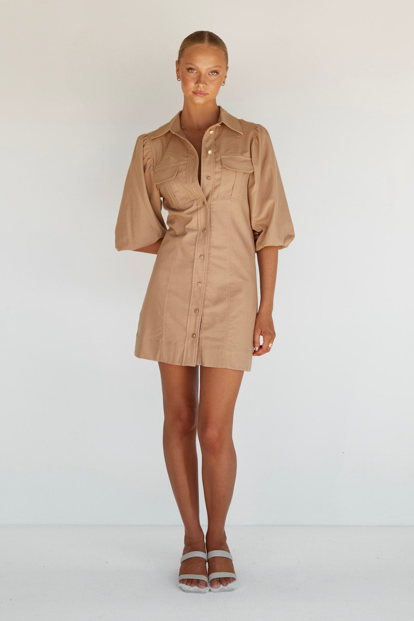 Juniper Mini Dress (Beige)