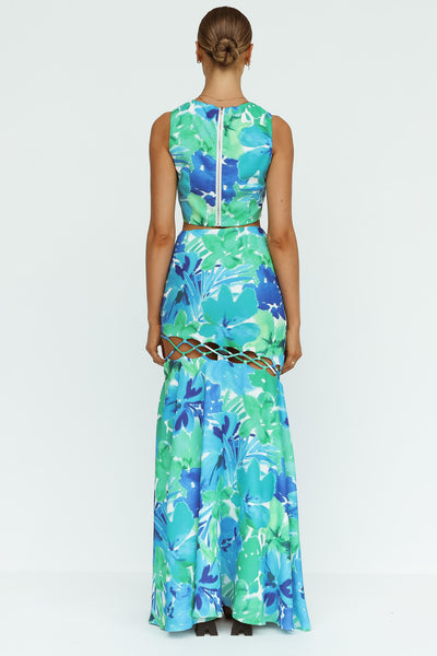 Stelani Maxi Skirt (Blue)