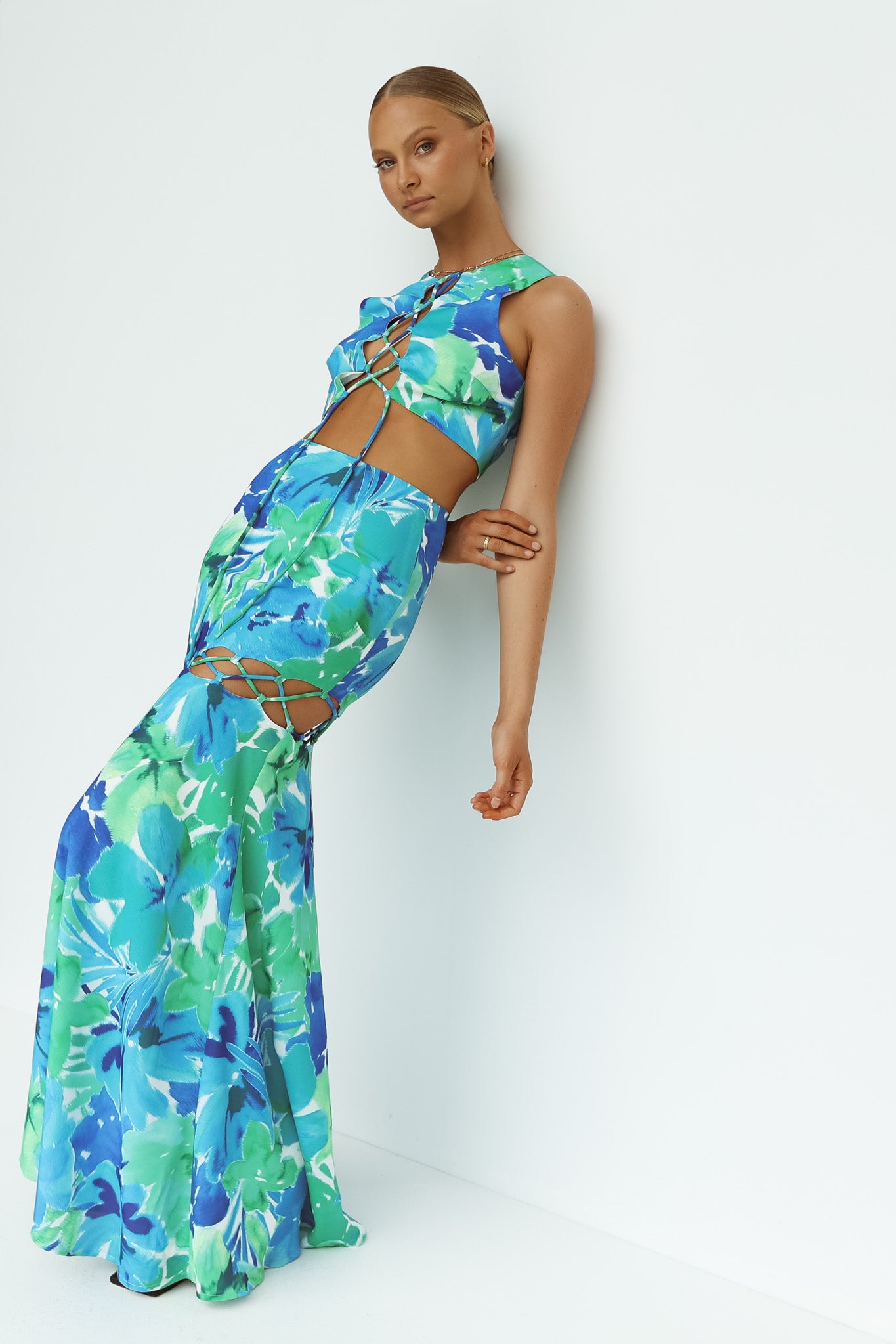 Stelani Maxi Skirt (Blue)