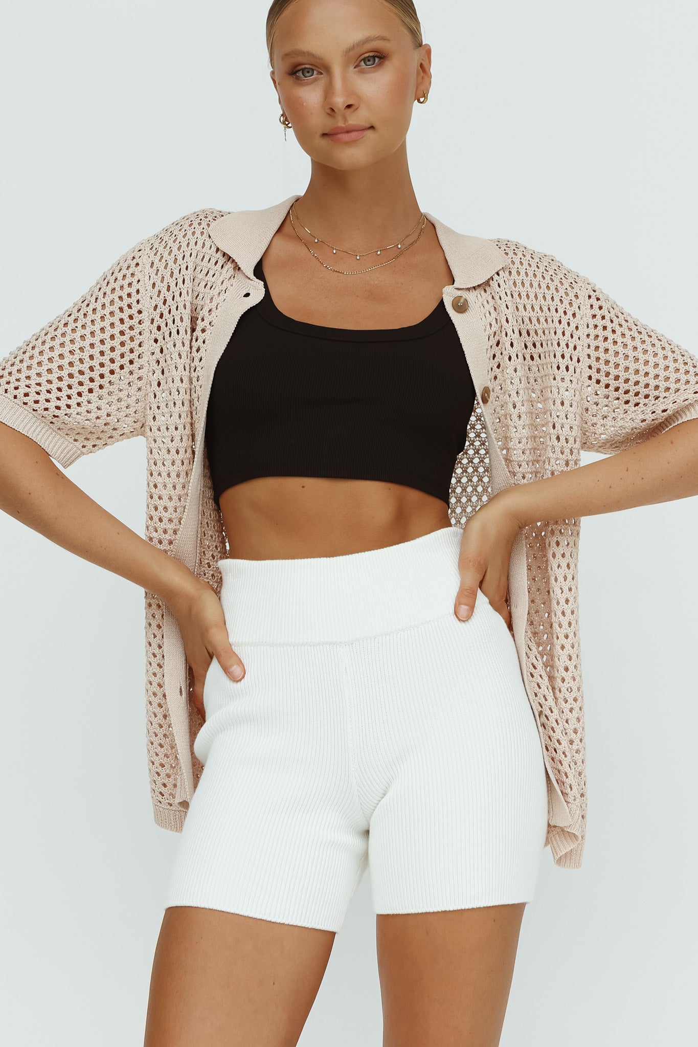 Jaida Knit Shirt (Beige)