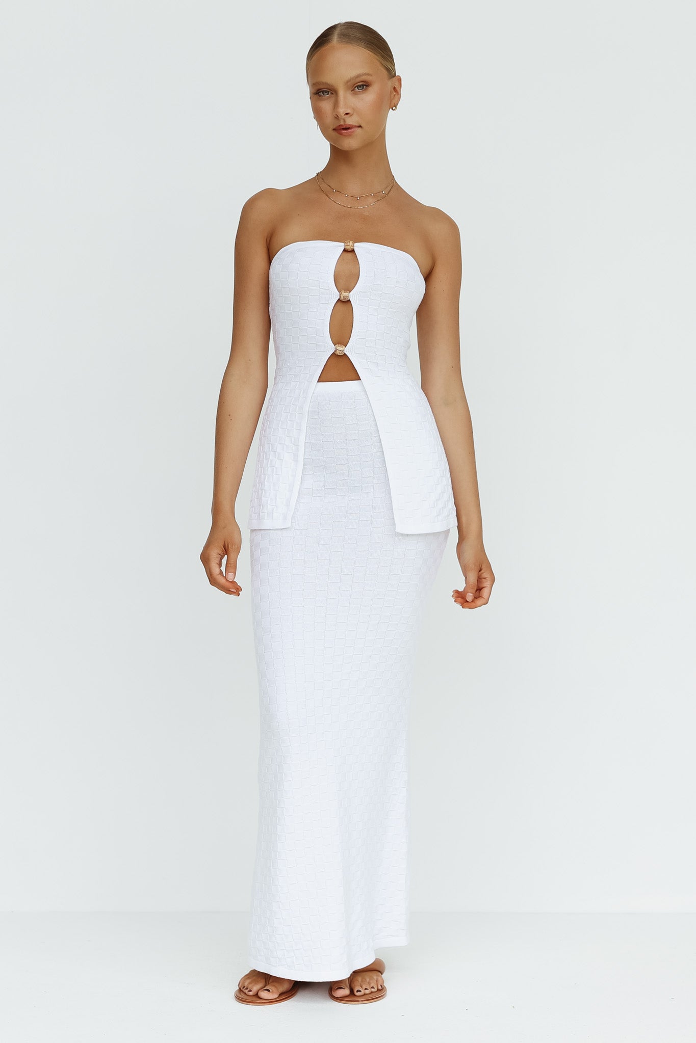 Taya Maxi Skirt (White)