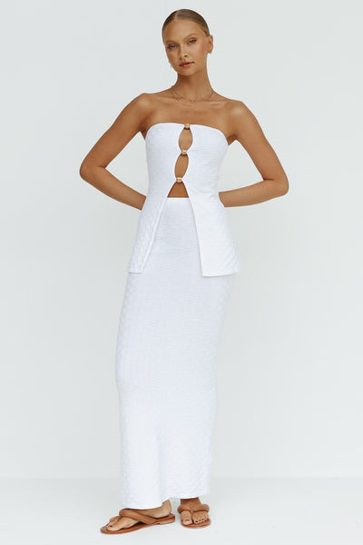 Taya Maxi Skirt (White)