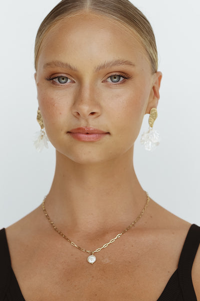 Evie Earrings (White)
