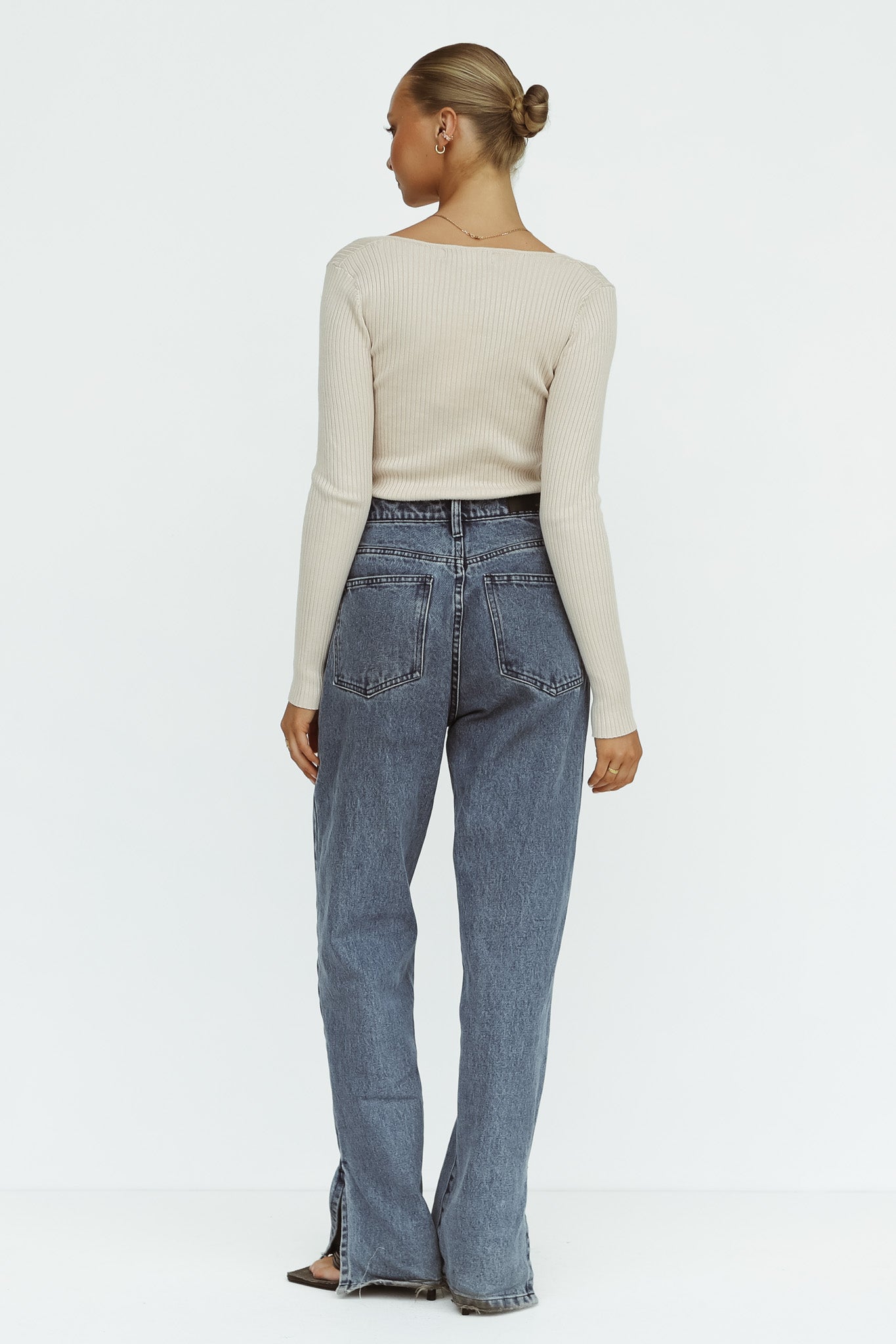 Javie Knit Top (Beige)