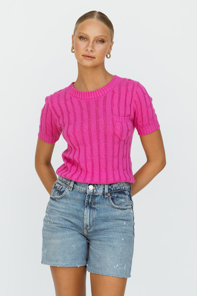 Jennifer Knit Top (Pink)