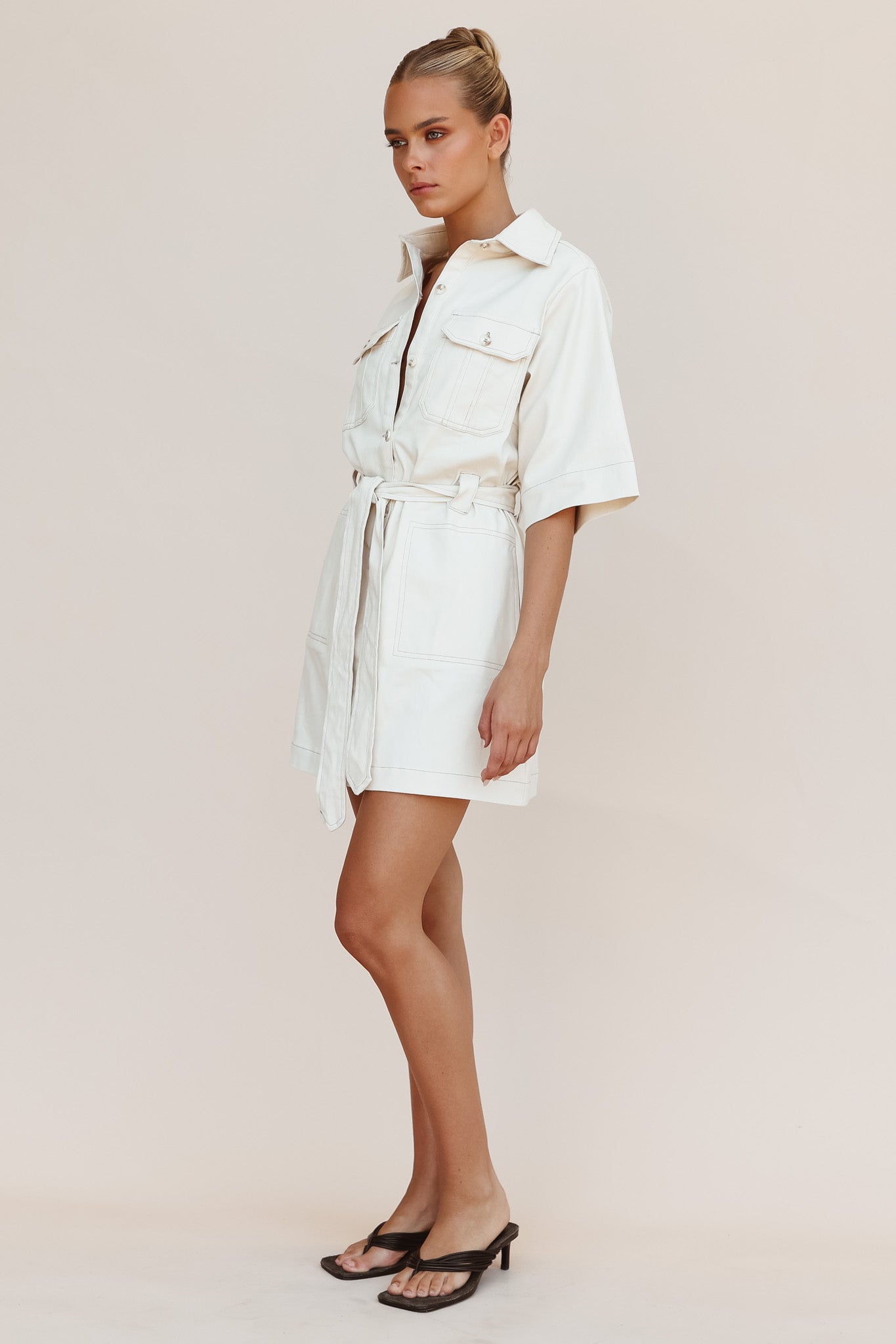 Beachside Mini Dress (Cream)