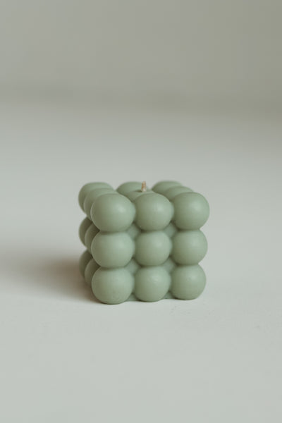 Cloud Cube Candle (Green)