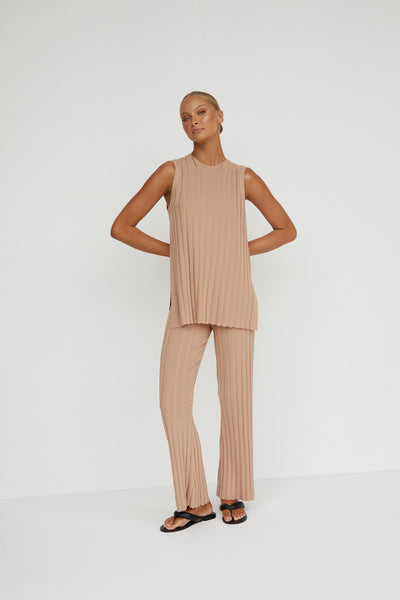Karah Knit Pants (Beige)